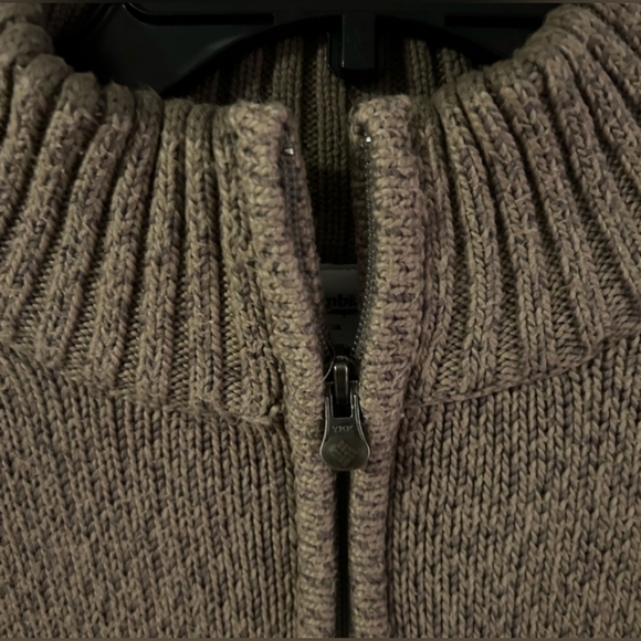 * Columbia Men's 1/4 Zip Sweater Tan Size Large - Picture 2 of 5